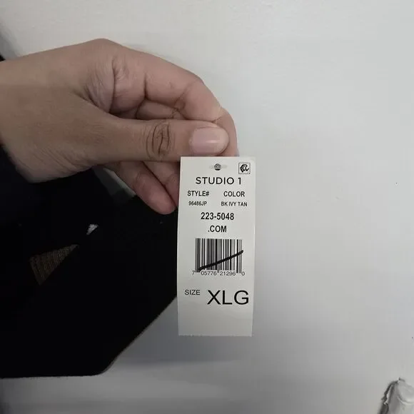 Studio 1 Women's Knit Sweater Dress Size XL Black NWT (A45) - Picture 3 of 8